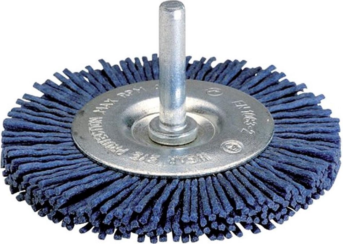 Wolfcraft - brosse disque en fil de nylon pour perceuse - souple ø 75 mm - brosse en nylon - 2726000