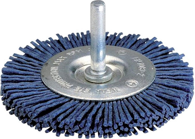 Wolfcraft - brosse disque en fil de nylon pour perceuse - souple ø 75 mm - brosse en nylon - 2726000