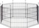 Beeztees premium vihar lapin enclos xl - enclos pour rongeurs - 8 panneaux - panneau 60x70 cm - dia 155 cm