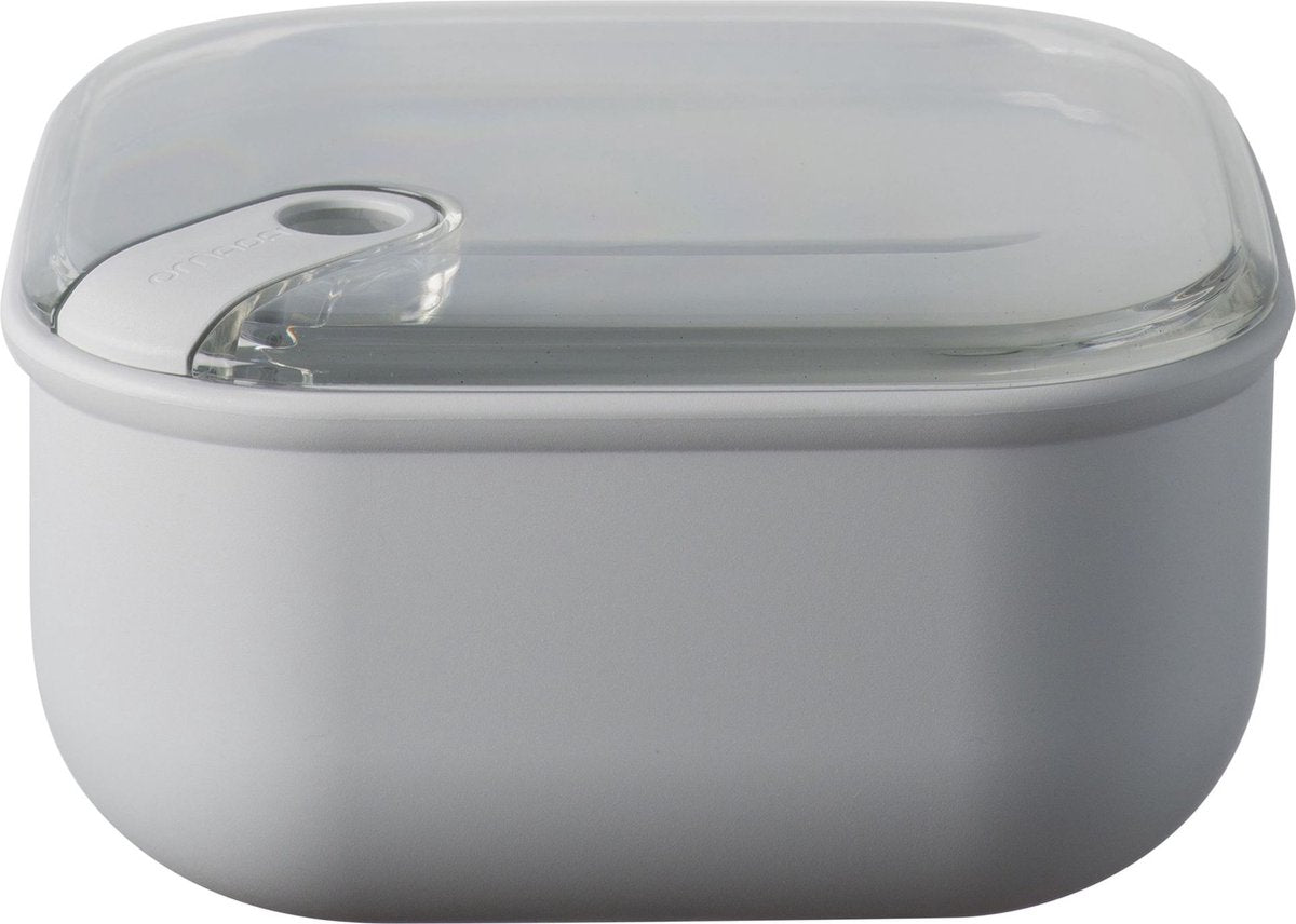 Omada - boîte à lunch pull box carrée 2 litres - polypropylène - gris -