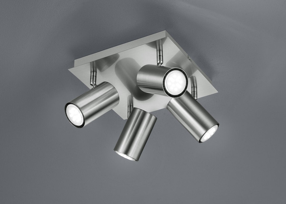 Trio marley - spot - nickel mat - excl. 4x gu10 3w