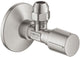 Vanne d'angle Grohe compression 1 2x3 8 m. manche en métal super acier