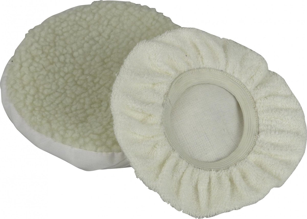 Carpoint arpoint set de non-tissés de polissage ø245 mm – rugueux doux – 2 pièces – pour machine à polir 1717304 – pour polissage de voiture brillant
