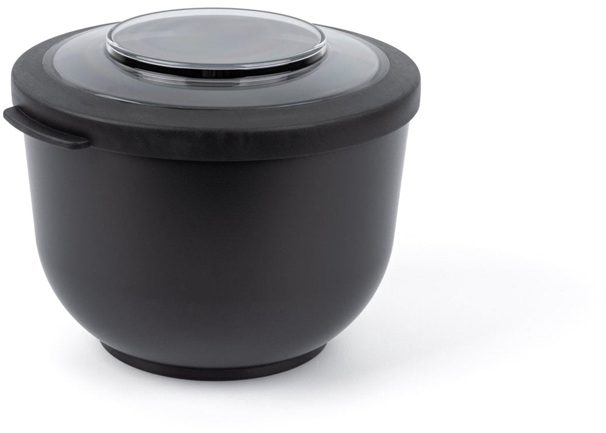 Amuse tylla charbon de bois - 1200 ml - boîte à lunch - boîte à lunch - bol avec couvercle - récipient pour aliments frais parfaitement hermétique - boîte à salade pour les déplacements - sans BPA - noir