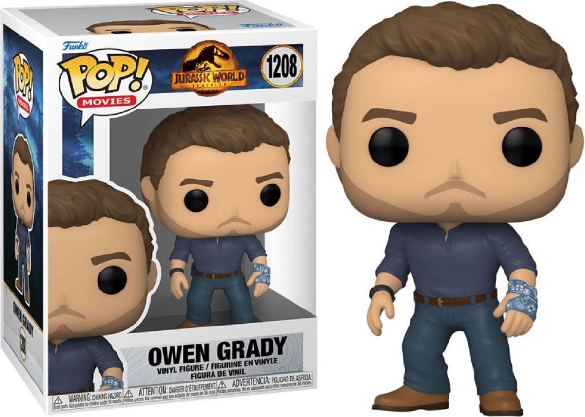 Funko monde jurassique-pop! films owen grady figurine collector 9 cm - multicolore