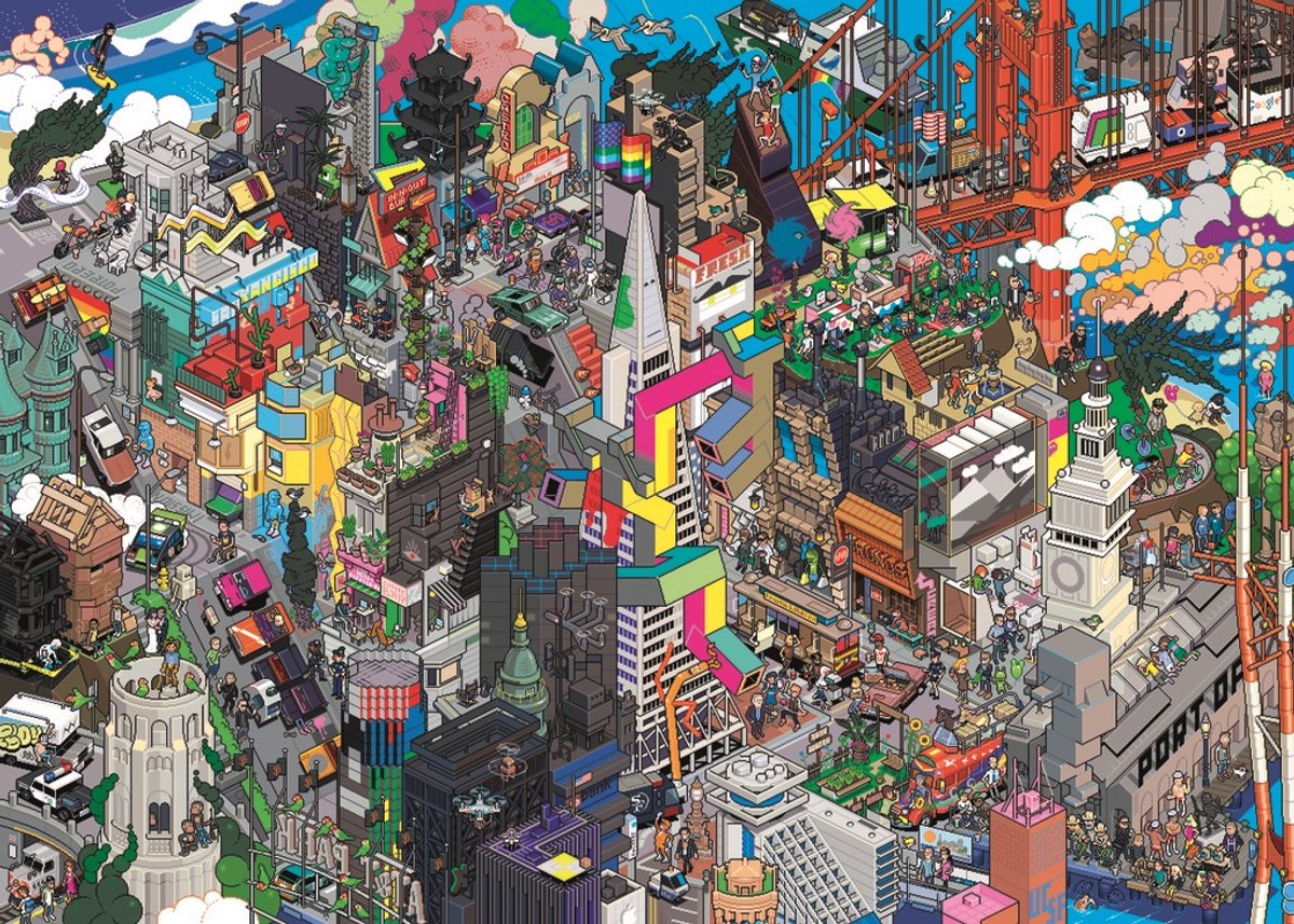 Heye puzzle san francisco 1000 pièces - puzzle pour adultes.