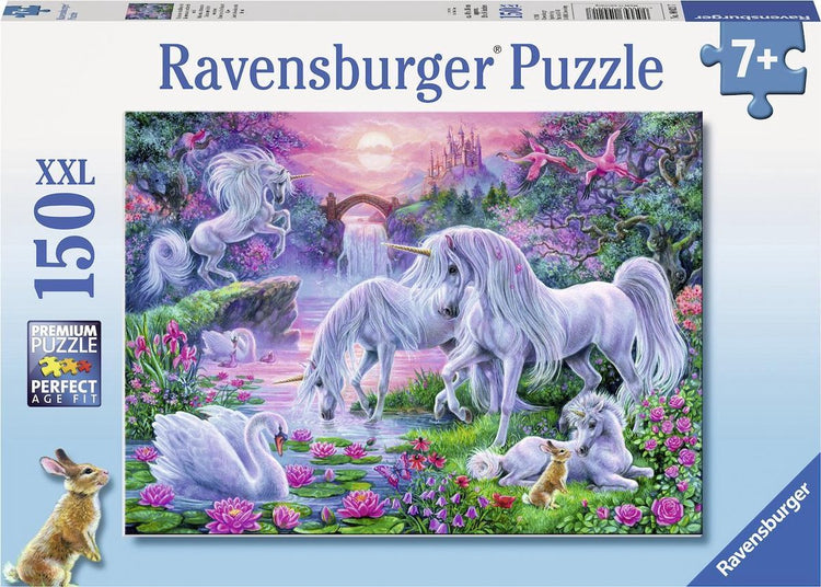 Licornes Ravensburger dans le ciel coucher de soleil - puzzle de 150 pièces