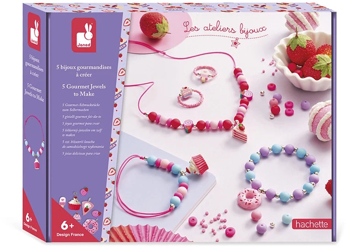 Janod - les ateliers bijoux - 5 bracelets confection bijoux gourmands