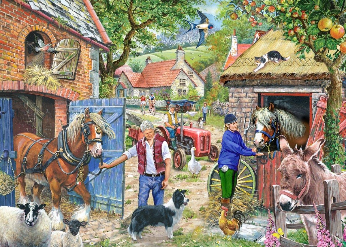 Maison des puzzles puzzle Appletree Lane 1000 pièces paysage.