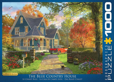 Eurographics - la maison de campagne bleue - dominic davison - 1000 pièces 68×48cm (l×h) - puzzle