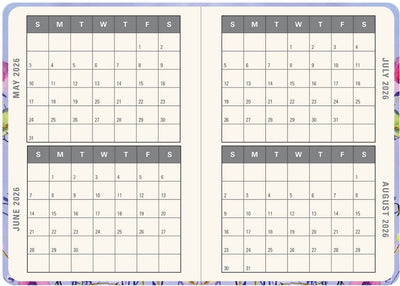 Agenda compact fleurs sauvages lavande Peter Pauper 16 mois - 2026