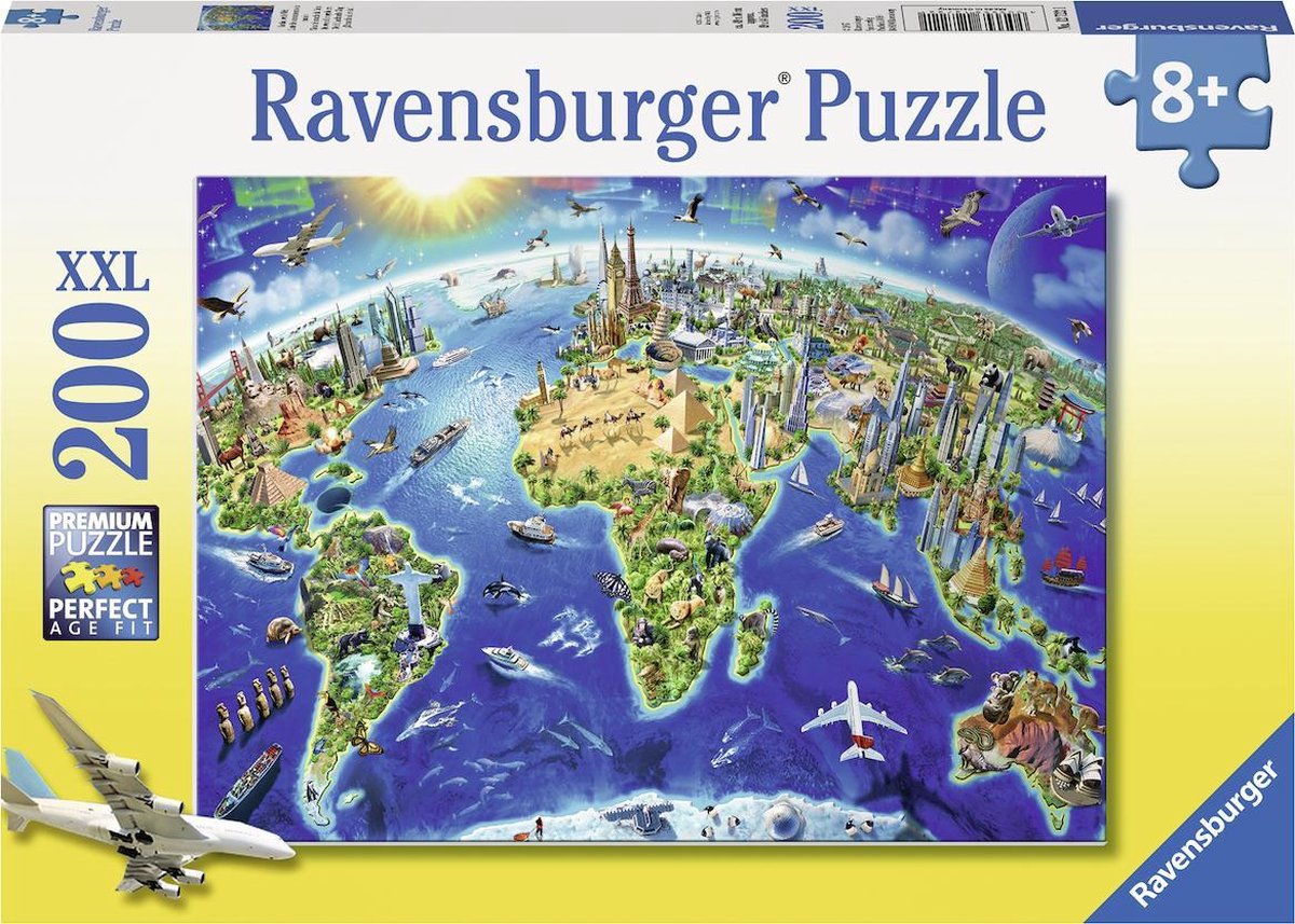 Ravensburger puzzle le monde en symboles - puzzle - 200 pièces