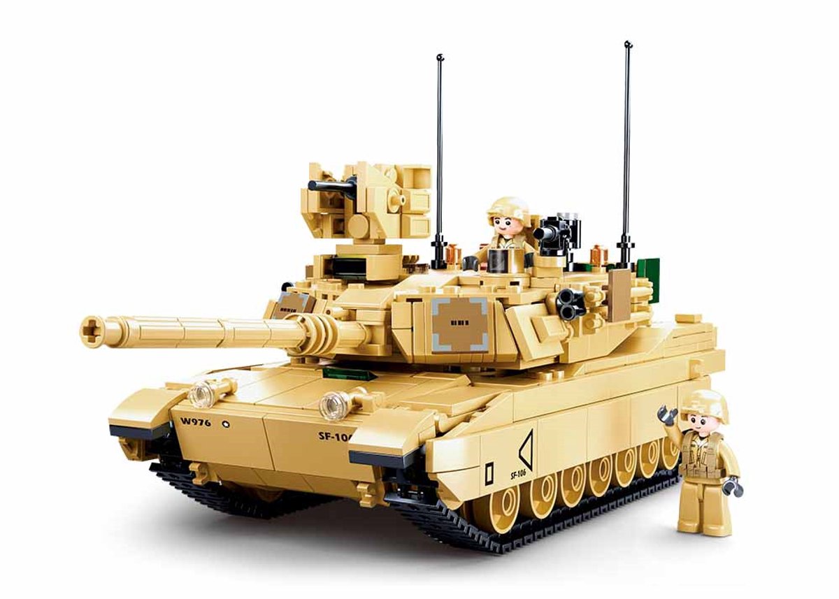 Sluban modèle briques m1a2 sep v2 abrams jouets de construction pour enfants à partir de 6 ans - jouet de construction modélisme - boîte de construction avec 781 blocs de construction - m38-b0892
