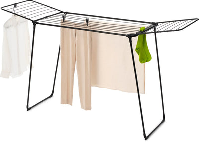 Étendoir Brabantia Hangon Too - 22 m - étendoir à linge pliable - extra haut - noir mat