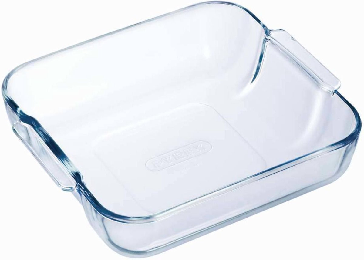 Plat à pâtisserie en Pyrex verre 21x21cm verre 2l
