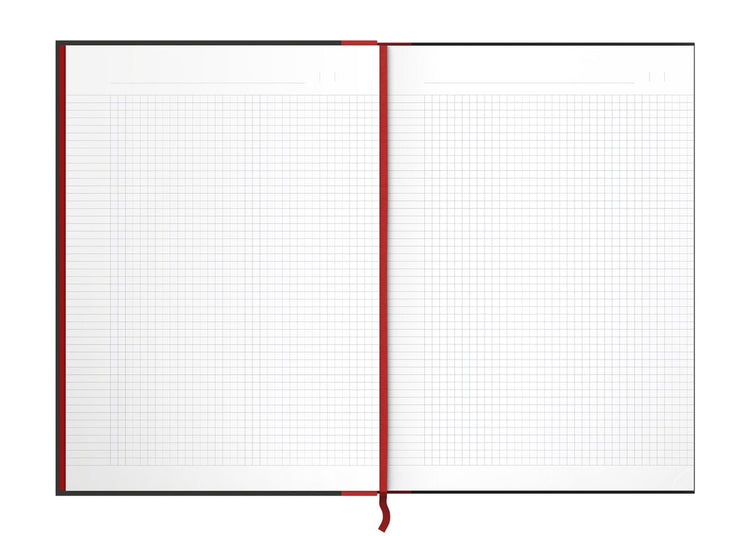 Carnet Oxford relié noir et rouge a4 diamant 5mm
