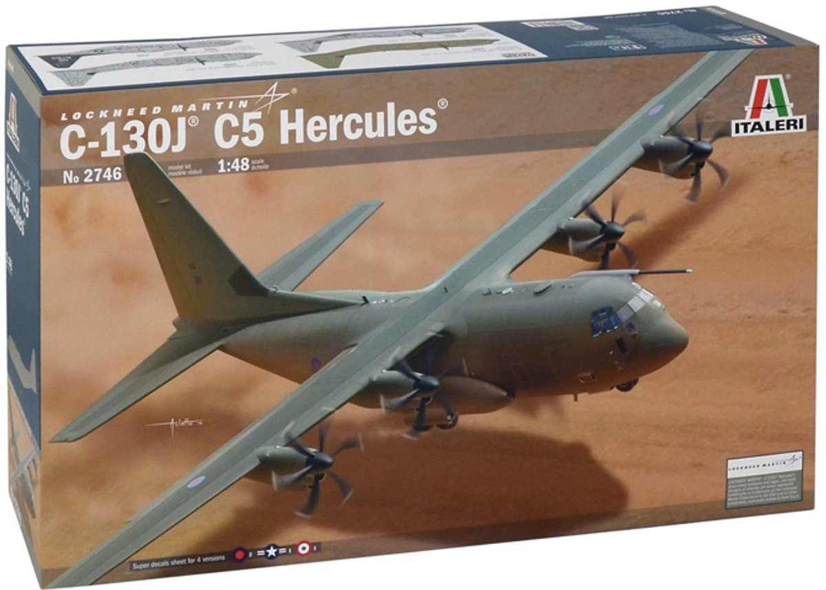 Maquette avion Italeri - 2746 c-130j c5 hercules - plastique lockheed martin - 1:48 - modélisme