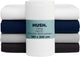 Faire taire. Living Hush Living Drap-housse en percale - 100 % coton - 200 fils - extra frais et frais - solide et durable - élastique tout autour - 180x200+30 cm - blanc