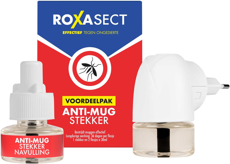 Prise anti-moustique Roxasect - prise anti-moustique - 1 prise avec 2 recharges - protection 72 nuits - pack économique