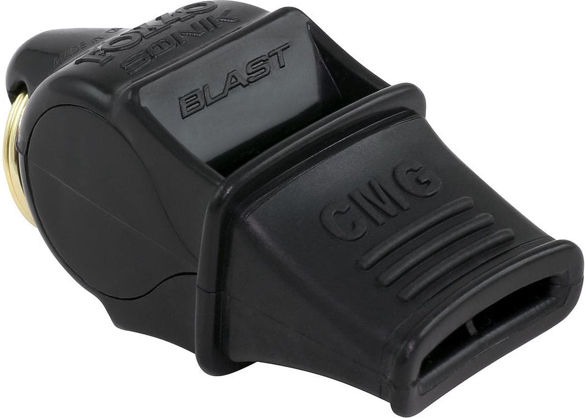 Sifflet d'arbitre Fox 40 sonik blast - noir - avec cordon de sifflet