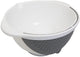 Passoire et bol Metaltex 2 en 1 - 25 cm - capacité 3,5 litres - blanc gris