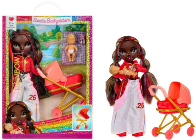 Arc-en-ciel haut jr. high™ bestie babysitters™ – nœud iris, poupée mannequin 23 cm
