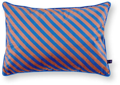 Pip studio coussin décoratif block stripes - coussin pour le salon - bleu - 35x50cm