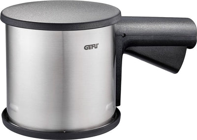 Tamis à farine et sucre glace Gefu siva 20,5 cm – utilisation d'une seule main – acier inoxydable – pour farine, cacao et sucre