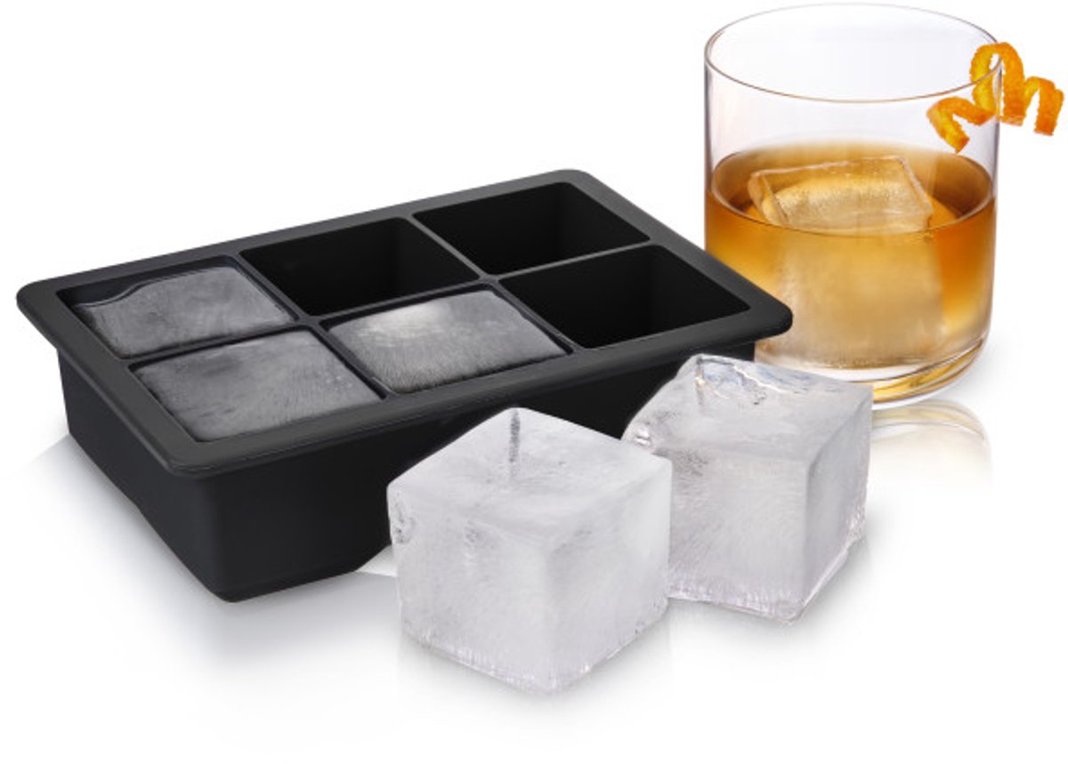 Moule à glaçons en silicone Innovine™ avec couvercle pour 6 blocs de glace de 5x5x5cm