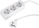 Prise Q-link - 3 voies - mise à la terre - 3 x 1,5 mmâ² - 1,5 m - blanc