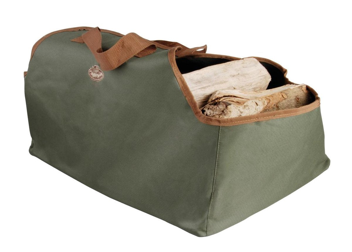Esschert design - sac à bûches - accessoires de feu - textile - vert