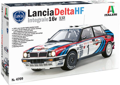 Italeri maquette voiture - 4709 lancia delta hf Integrale 16v voiture plastique - 1:12 - modélisme