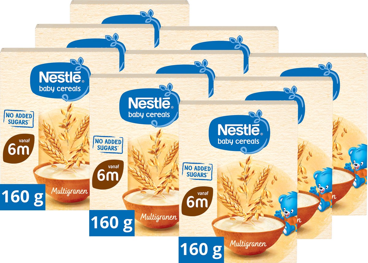 Nestlé céréales pour bébés multigrains 6+ 9x160g