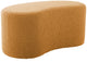 Pouf Leitmotiv ada wave - jaune - 80x43x36cm - scandinave