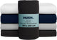 Faire taire. Living Hush Living drap-housse percale - 100% coton - 200 fils - extra frais et frais - solide et durable - élastique tout autour - 180x200+30cm - anthracite
