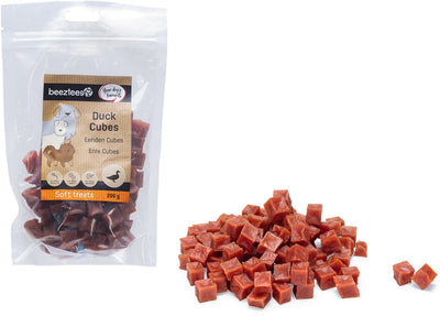 Beeztees friandises savoureuses cubes de canard - snacks pour chien - biscuits pour chien - friandises pour chien - 200 grammes