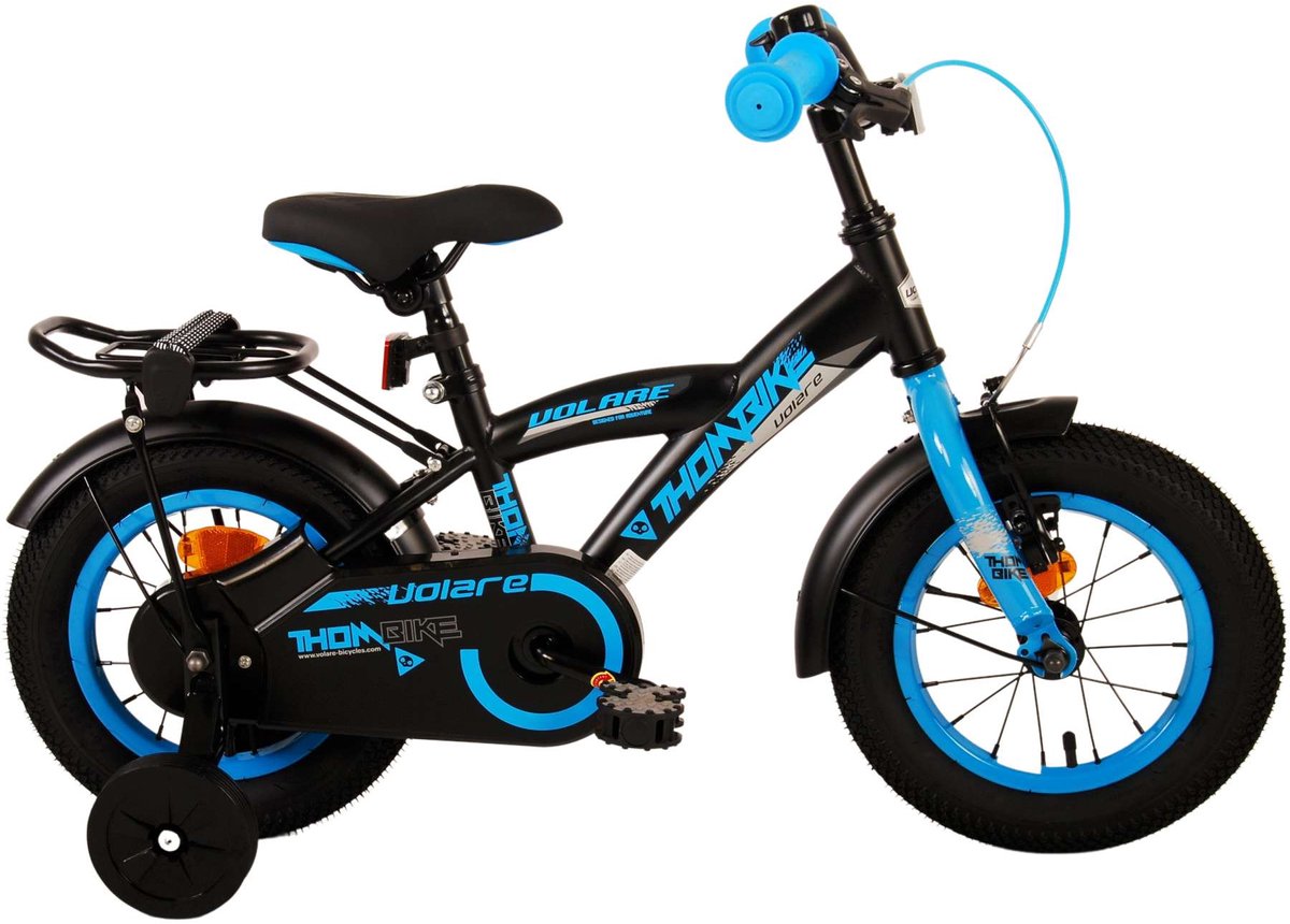 Volare Thombike Children's Bike - Boys - 12 pouces - Bleu noir