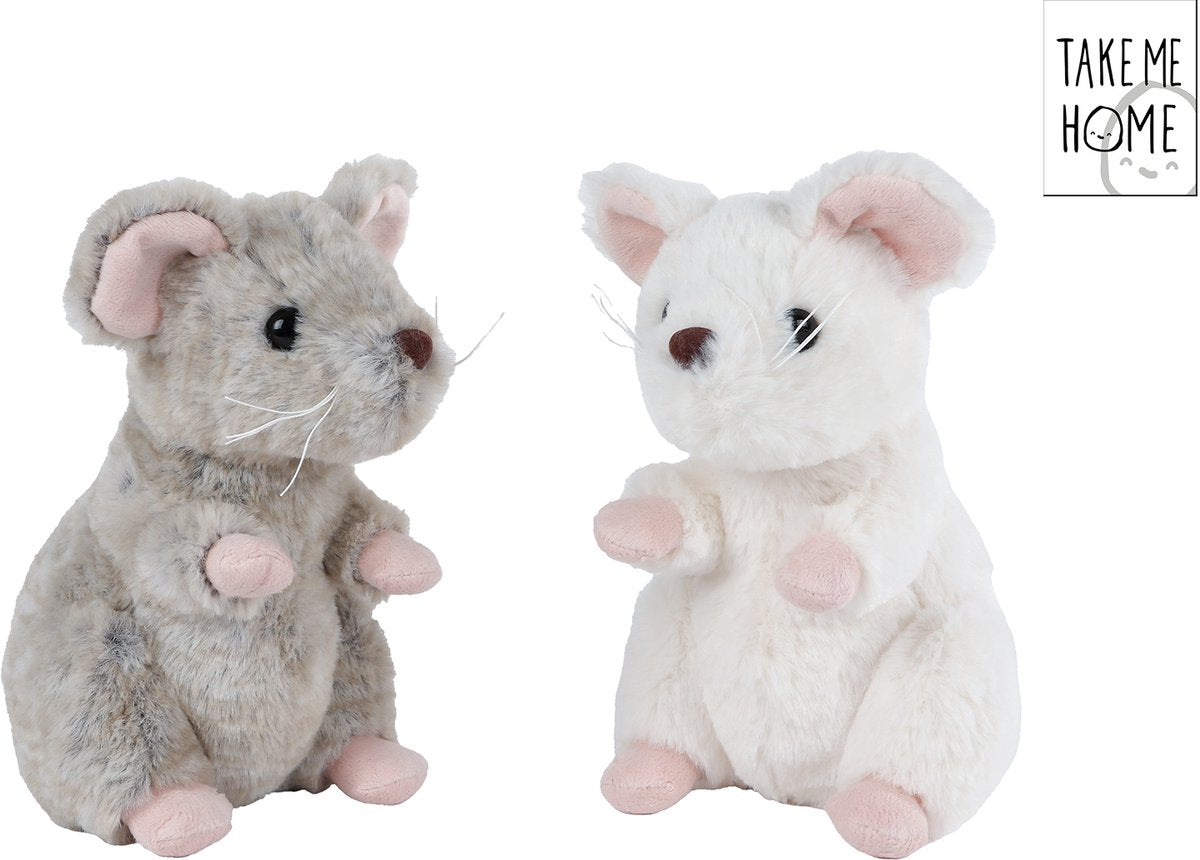 Peluche souris Take me home assise - 19cm