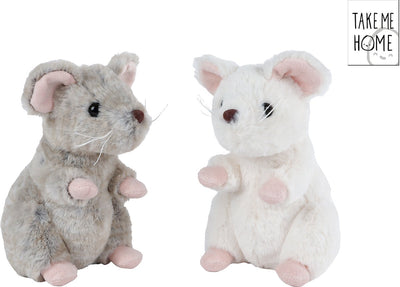 Peluche souris Take me home assise - 19cm