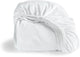Cendrillon - drap-housse (jusqu'à 25 cm) - jersey double - 70x200 cm - blanc