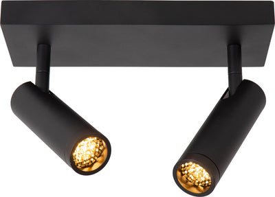 Lucide grado - spot de plafond (plafonnier) - 2xgu10 (mr11) - noir