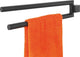 Porte-serviettes Tiger nomade 2 bras - noir