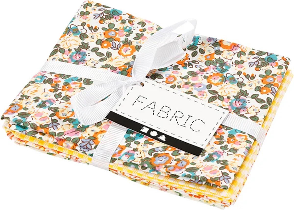 Tissure patchwork jaune 45x55cm, 4st.