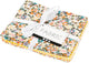 Tissure patchwork jaune 45x55cm, 4st.
