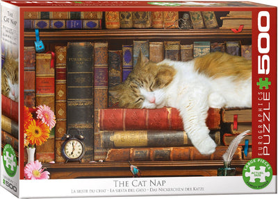 Eurographics - la sieste du chat - 500 pièces xl 68×48cm (l×h) - puzzle familial
