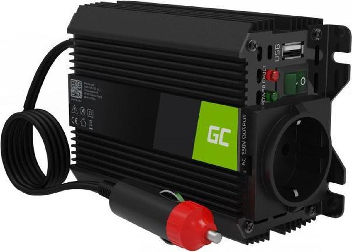 Convertisseur de tension à cellule verte 150w 300w, onduleur 12v à 230v, usb.