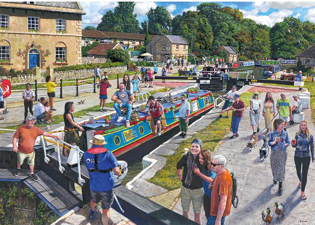 Gibsons - Wiltshire Waterways (par Bryan Evans) - 1000 pièces 68×49cm (L×H) - puzzle pour adultes