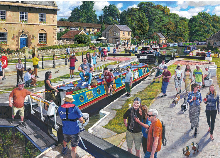 Gibsons - Wiltshire Waterways (par Bryan Evans) - 1000 pièces 68×49cm (L×H) - puzzle pour adultes