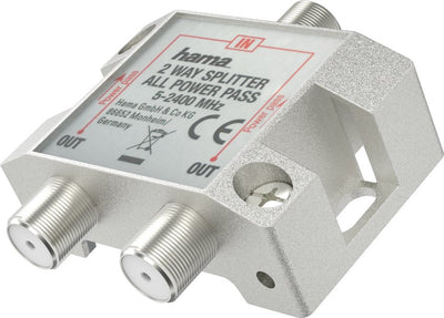 Hama 00205231, répartiteur de câble, 5 - 2400 MHz, argent, femelle, 20 dB, 1 pièce(s)