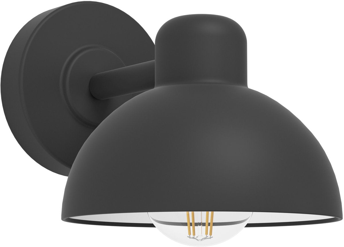 Applique d'extérieur Eglo entrimo - e27 - 20 cm - noir et blanc